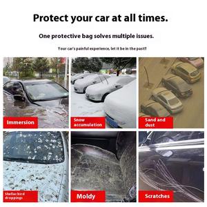 Araba takviyeli PE 0.18mm kalın su geçirmez nem geçirmez sel geçirmez toz geçirmez tam sızdırmaz koruyucu kapak/IR koruma - Product Image 6