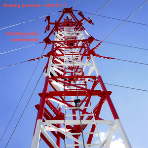 <span class=keywords><strong>Torre</strong></span> de Telecomunicaciones de Acero Galvanizado de 60 m con Cables de Soporte Triangulares para Microondas y Telefonía Celular - Product Image 4