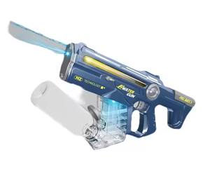 電動手動ポンプウォーターガンブラスターソーカー大人用おもちゃピストラ・デ・アグア自動高速リフィルボトル2モードプラスチック製 - Product Image 6