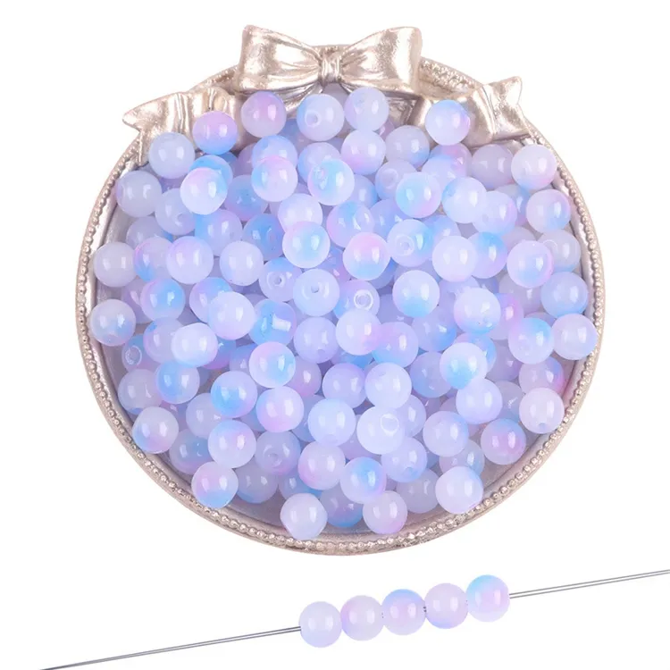 8Mm Kinderen Kleurrijke Losse Kralen Kits Armband Ketting Kralen Spel Grappige Diy Sieraden Maken Set Kinderen Kristallen Glazen Kralen