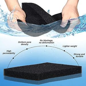 Fábrica al por mayor nuevo carbono 10-60 PPI esponja de filtro de malla de celda abierta para uso de filtro de aire para espuma de filtro de acuario de pecera - Product Image 2