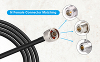 Câble coaxial LMR400 à faible perte de 20 m, ligne d'extension, alimentation RF, transmission de signal, diamètre 5,0 mm, câbles de communication