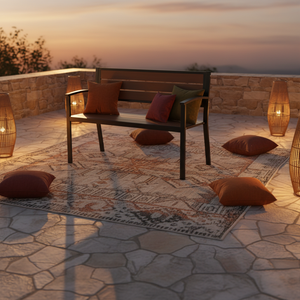 <span class=keywords><strong>Banc</strong></span> de jardin <span class=keywords><strong>extérieur</strong></span>, <span class=keywords><strong>banc</strong></span> de patio, résistant à l'eau, protection solaire, dossier anti-corrosion, structure <span class=keywords><strong>en</strong></span> <span class=keywords><strong>fer</strong></span> <span class=keywords><strong>forgé</strong></span>, utilisation hôtelière, 2 places - Product Image 6
