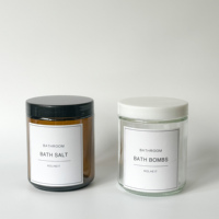 Vente en gros pot vide en verre de crème cosmétique marron pour soins de la peau sérum petit pot de bougie faveur de mariage avec couvercle en métal et aluminium