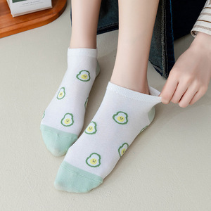 Women's Ankle Socks Breathable Summer Thin Fruit <b>Pattern</b> Casual Boat Socks 10 Pairs Pack - Product Image 2