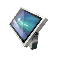 Komputer Panel PC Layar Sentuh Tahan Air 15,6 inci IP69K dengan Dudukan Yoke Baja Anti Karat dan Dudukan VESA untuk Lingkungan Keras
