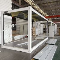 Maison conteneur pliable moderne à séparation humide/sèche, certifiée CE, pour unité de glamping, dortoir de travailleurs, lodge