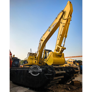 Excavatrice amphibie CAT 320, machine de dragage de sable fluvial, ponton d'occasion CAT 320CL, excavatrice flottante CAT 320C 320CL 320D 320D2 - Product Image 1
