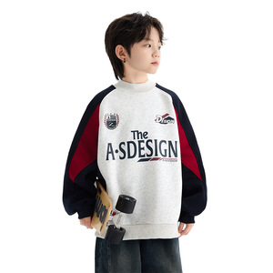 <span class=keywords><strong>Pull</strong></span> en molleton épais teint en pièce de style coréen pour garçons, collection hiver 2025 – Nouveauté, haut ample pour enfants et adolescents - Product Image 5