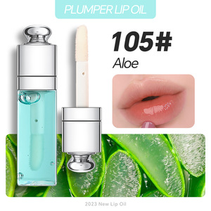 Aceite labial voluminizador transparente personalizable OEM ODM MLM en tubo plateado de 3ml, brillo labial ligero que reduce las líneas finas, cuidado labial, belleza labial - Product Image 6