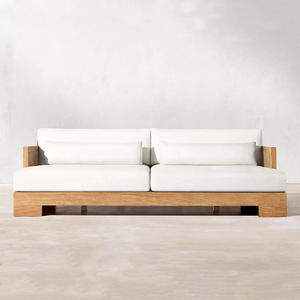 Style de luxe tous temps rotin bois 2 3 sièges jardin canapés hôtel <span class=keywords><strong>patio</strong></span> ensemble cour teck mobilier d'extérieur - Product Image 3