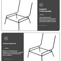 Pieds de table modernes en fer forgé 0878A Cadre de tabouret de chaise de salle à manger de luxe avec panneau de bois Accessoire Support de canapé en métal