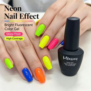 Esmalte <span class=keywords><strong>de</strong></span> <span class=keywords><strong>Uñas</strong></span> Mixcoco en Colores Neón, Gel UV LED Fluorescente Brillante, para Manicura en Salón, Decoración <span class=keywords><strong>de</strong></span> <span class=keywords><strong>Uñas</strong></span> DIY en Casa - Product Image 2