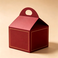 Boîte à poignée personnalisée OEM ODM en papier mat imprimé pour emballage de bonbons et biscuits de fêtes