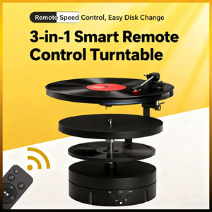 360 độ nhiếp ảnh bàn xoay xách tay USB-Powered xoay chụp ảnh hiển thị đứng với trọng lượng nhẹ thiết kế - Product Image 3