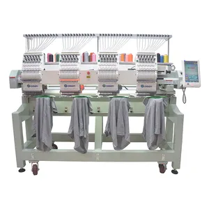 Industrial Multi Logo Automatic China Hat 4 6 Head Computer Used twin device Hat Embroidery Machine Computerized for Sale