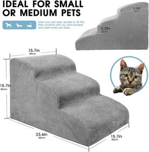 Samts chaum Material Haustier Hunde treppe Multi-Höhe Komfortable Langlebige Sofa leiter 2/3/4 Schichten Mehr farben für Katzen - Product Image 4
