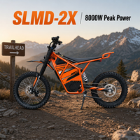 Moto tout-terrain électrique professionnelle SLMD-2X 8000W pour adultes, 72V, haute vitesse 90km/h, en stock, service DDP