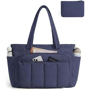 Bolsa de Compras Acolchada Color Rosa Pálido con Organizador, Bolsillo para Zapatos, Compartimento para Paraguas, Juego de Bolsas de Viaje para Mujer con Logotipo Personalizado - Product Image 2