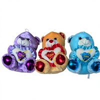 Peluche super douce et mignonne en forme d'ours en peluche, rembourrage en coton PP, boîte cadeau pour la Saint-Valentin, matériau polyester, couverture réconfortante lavable, unisexe