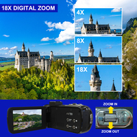 Caméra Numérique Professionnelle Portable de Diffusion en Direct Haute Définition 4K/30fps pour Vlog avec IR et Enregistrement Vidéo
