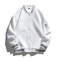 EH-069 Vente en gros Hommes Varsity Vestes Tissu gaufré 3D Logo de broderie en relief Baseball Letterman Varsity Bomber Jacket