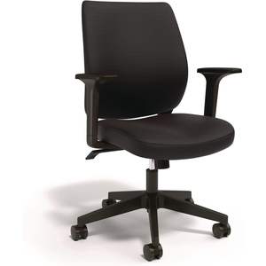 Alera Wessex Chaise de bureau ergonomique en tissu, hauteur de siège réglable, supporte 275 lb, chaise de bureau noire en contreplaqué - Product Image 3