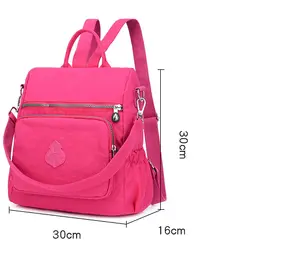 420D Waterwash nylon new ladies shoulder handbag backpack anti-theft casual backpack waterproof nylon backpack