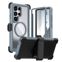 Coque de téléphone transparente magnétique en PC pour Samsung S26 Ultra S25 Plus S24, étui de protection antichoc pour téléphone portable