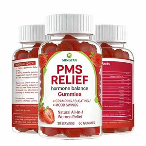 Complément alimentaire à base de plantes pour femmes, sous forme de bonbons gélifiés à la fraise, pour l'équilibre hormonal et le soutien du SPM chez les adultes (OEM/ODM) - Product Image 4