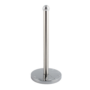 Porte-papier sur pied en acier inoxydable avec base circulaire et poteau rond - Product Image 4