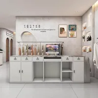 Comptoir de bar, table de salon de beauté, salon de coiffure, magasin de vêtements, design minimaliste moderne, personnalisable, MDF de niveau E1, comptoir de réception