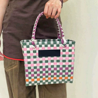 Sac fourre-tout en PP tissé fait main de haute qualité, respectueux de l'environnement, sacs à main tendance pour femmes avec accessoires DIY