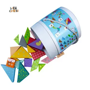 educational toy HOYE CRAFTS geometric shape puzzle shape matching game wooden tangram puzzle