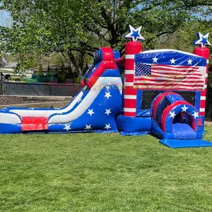 आउटडोर पार्टी jumpers वाणिज्यिक बाउंसर अमेरिकी वयस्कों के लिए inflatable उछाल घर पानी स्लाइड