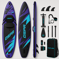 Planche de SUP gonflable tout usage en PVC renforcé de 3,25 m pour débutants, idéale pour les clubs et l'utilisation en rivière, vente en gros avec aileron central