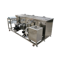 Machine de nettoyage à ultrasons de bloc moteur industriel 135L processus de nettoyage de plusieurs stations roulement de filtre numérique