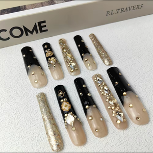 Bán Buôn Móng Tay Đầy Đủ Bìa Nhãn Hiệu Riêng Handmade Báo Chí Trên Móng Tay Bảo Hiểm Đầy Đủ 2XL Quan Tài Móng Tay Mẹo - Product Image 2