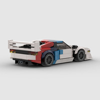Bloques de Construcción de Plástico ABS Compatibles con las Ladrillas de la Marca, Coche de Carreras Deportivo de Lujo de Partículas Pequeñas, Modelo de Juguete Educativo DIY