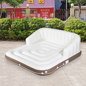Materassino Gonfiabile Galleggiante Personalizzato per Due Persone - Doppio Lettino con Schienale e Tettuccio per <span class=keywords><strong>Piscina</strong></span> e Lago - Product Image 5
