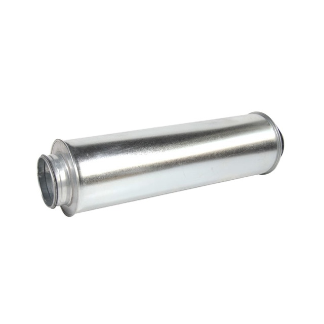Round air Tight Damper air Duct Sound Attenuator Trap Galvanized Steel Duct Silencer Circular Sound Attenuator for Air Duct