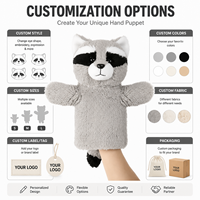 Fabricant de marionnettes à main en peluche personnalisées en polyester, poupée sur mesure, peluche super douce en Velboa, vente en gros, CE ASTM OEM ODM