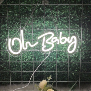 Oh Baby ED Neon <b>Sign</b> <b>Lights</b> Custom RGB Multi-Color Remote Control Wall Mountable Baby Gift Home Party Car Companies Event Decor - Product Image 5