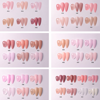 VINIMAY Gel Polish 2-en-1 15ml Jelly Skin Nude Rose 38 Couleurs Gel de Base Caoutchouc pour Ongles Couleur Naturelle Kit de Vernis à Ongles en Gel pour Vente en Gros