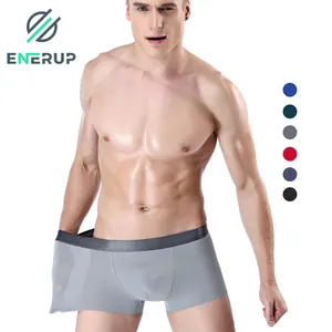 Boosilup-Boxer pour hommes, sous-vêtement, pantalon, en soie glacée, coupe sans couture, ODM/OEM