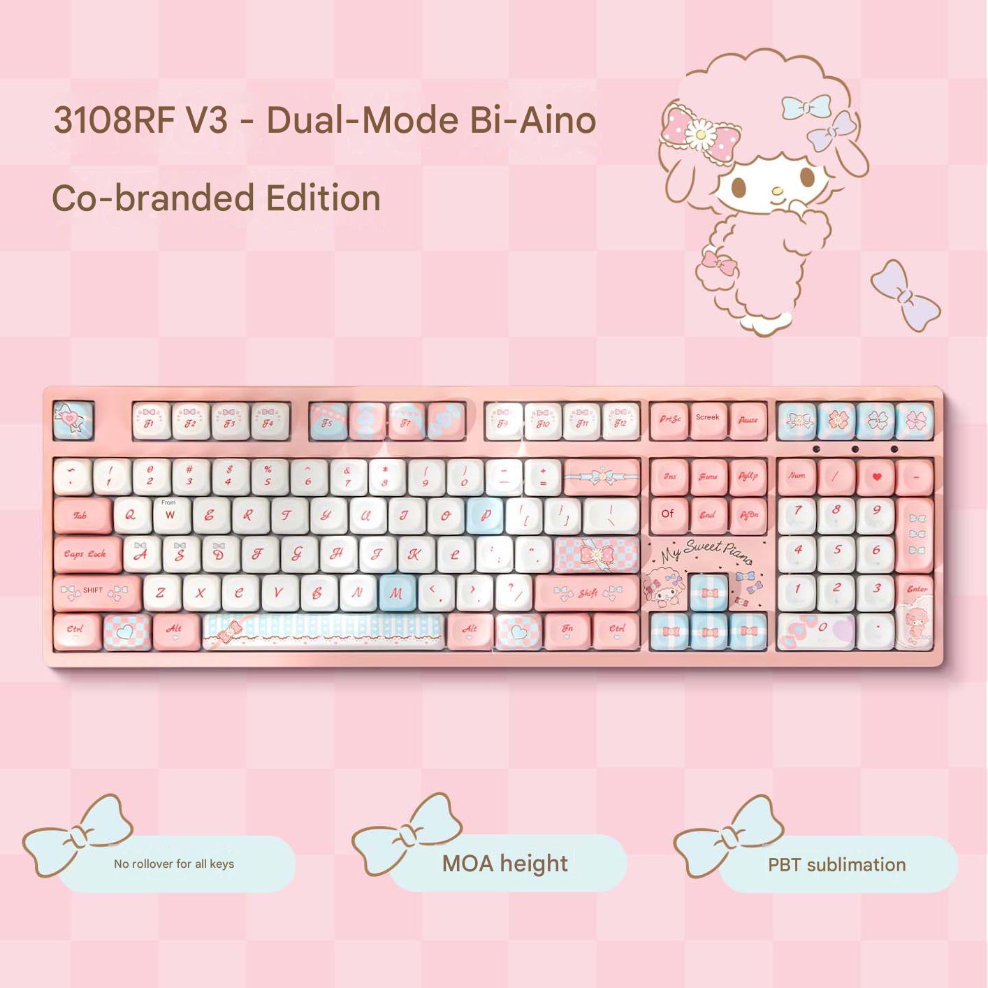 พิ้งค์-สวีท พิ-าโน-3108 V3 RF-ไวร์ด+BT