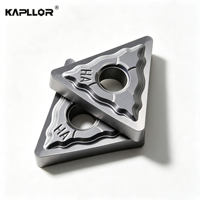 KAPLLOR TNMG160408-HA Plaquette de tournage triangulaire universelle en acier inoxydable pour CNC, pour tournage extérieur cylindrique et rainurage, OEM