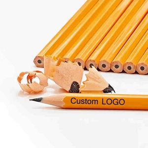 Lápiz de Madera Natural No Tóxico con Logotipo Corporativo Personalizado, Color Amarillo, Ideal para Regalos y Oficina, Precio al por Mayor - Product Image 4