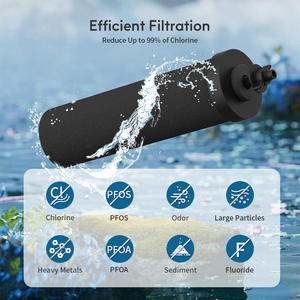 <span class=keywords><strong>3</strong></span>-giai đoạn trọng lực nước hệ thống lọc thay thế Đen Fluoride Lọc Cartridge kích hoạt bộ lọc carbon Cartridge - Product Image 2