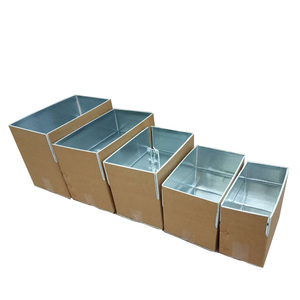 Caja de cartón forrado de papel de aluminio para pescado, carne, verduras, frutas, envío, caja de entrega de espuma de cartón